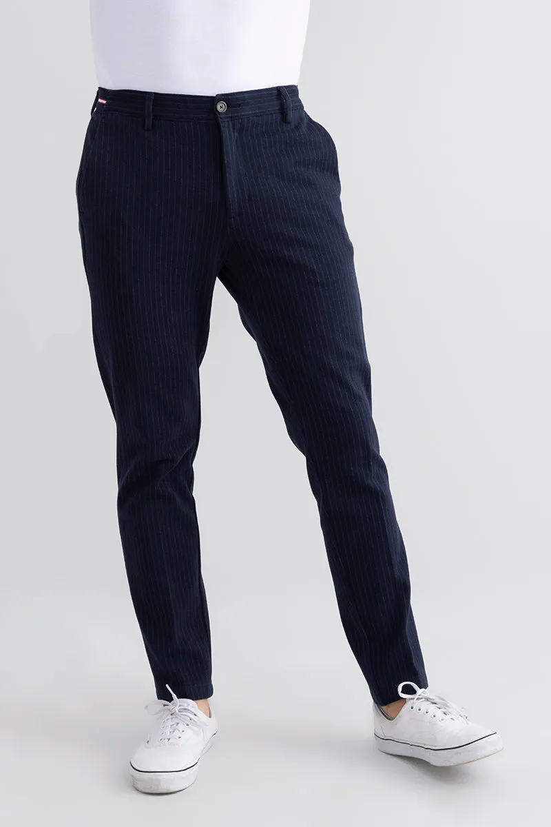 Edify Navy Knitted Chino