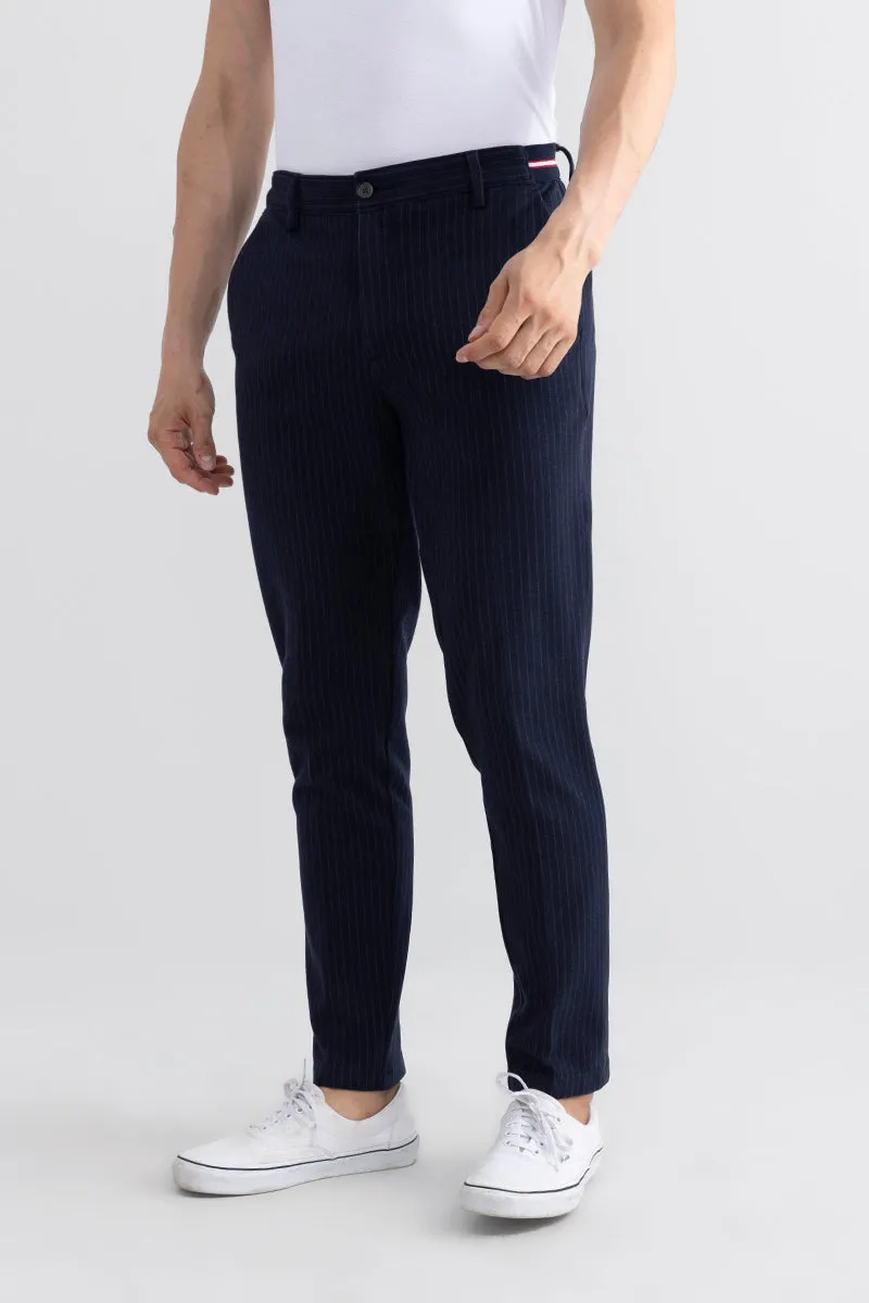 Edify Navy Knitted Chino