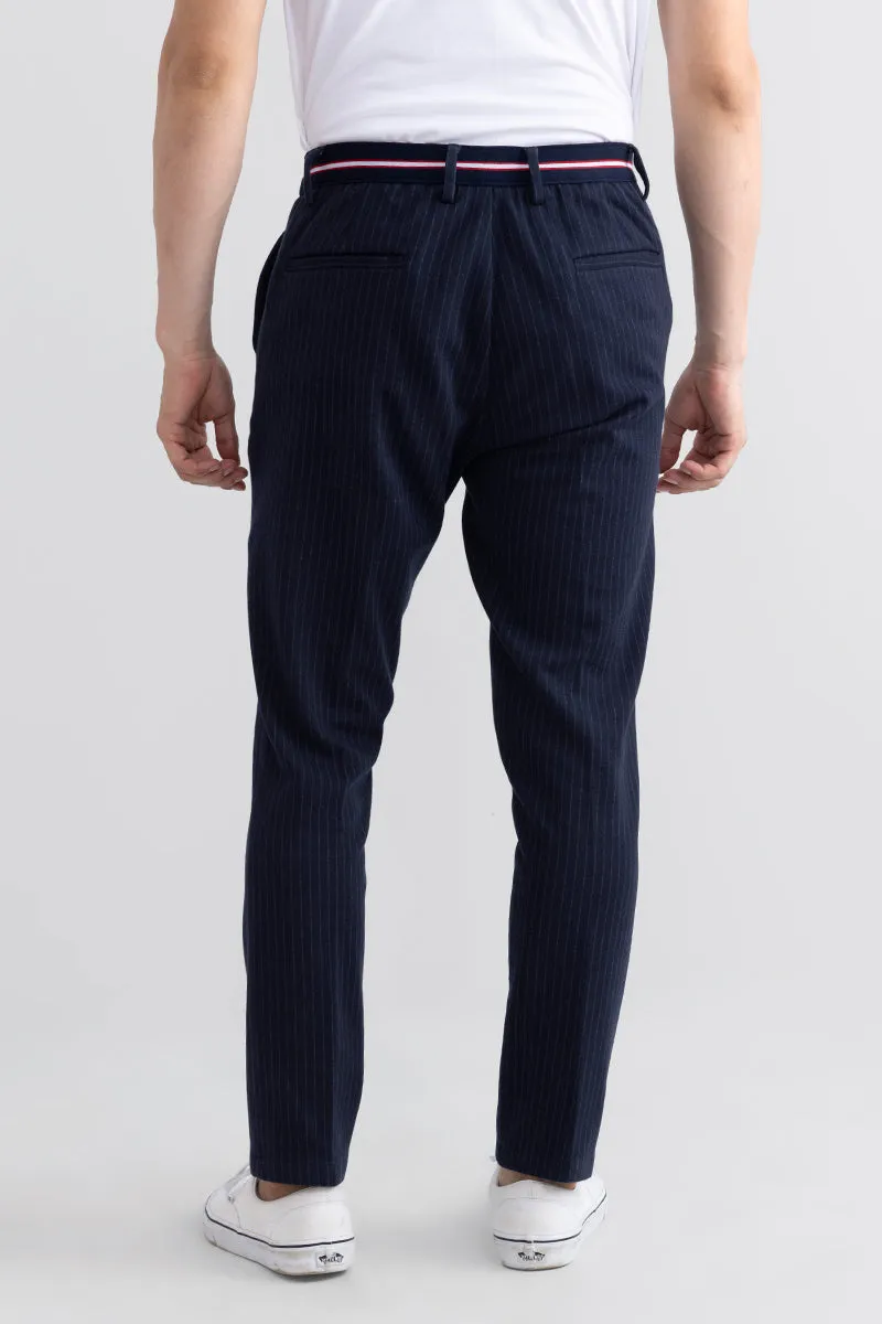 Edify Navy Knitted Chino