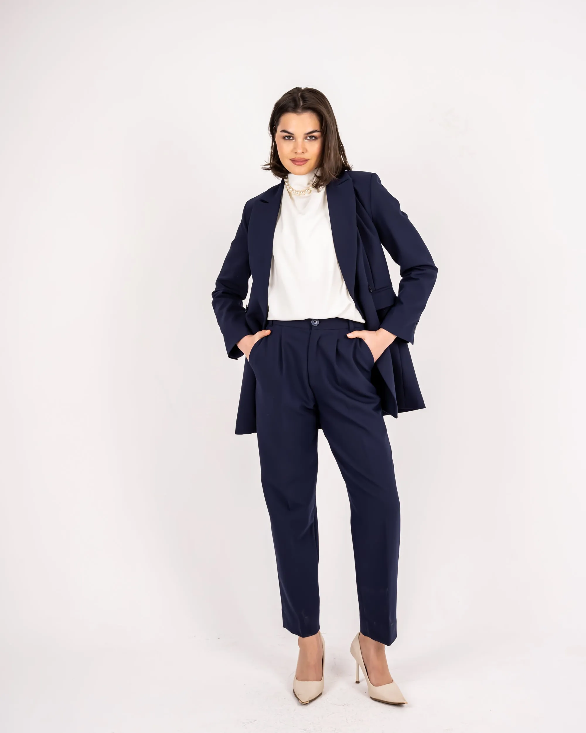 FORMAL TROUSERS-BLUE BLACK