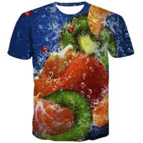 Fruit T shirts Men Strawberry Shirt Print Abstract Tshirts Cool Water Tshirts Novelty Harajuku T shirts Funny Short Sleeve