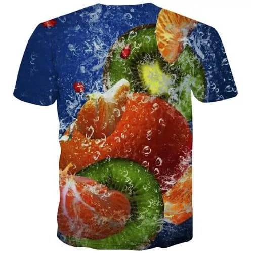 Fruit T shirts Men Strawberry Shirt Print Abstract Tshirts Cool Water Tshirts Novelty Harajuku T shirts Funny Short Sleeve