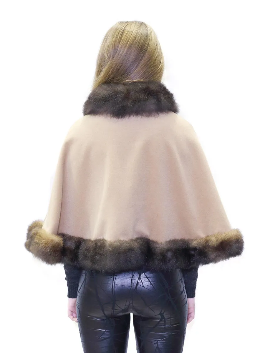 Fur Lined Woollen Cape