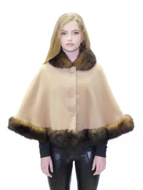 Fur Lined Woollen Cape