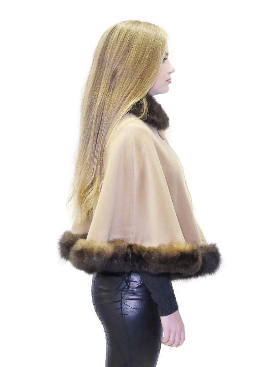 Fur Lined Woollen Cape
