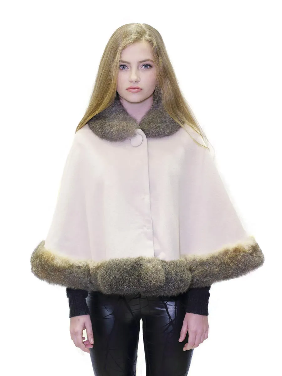 Fur Lined Woollen Cape