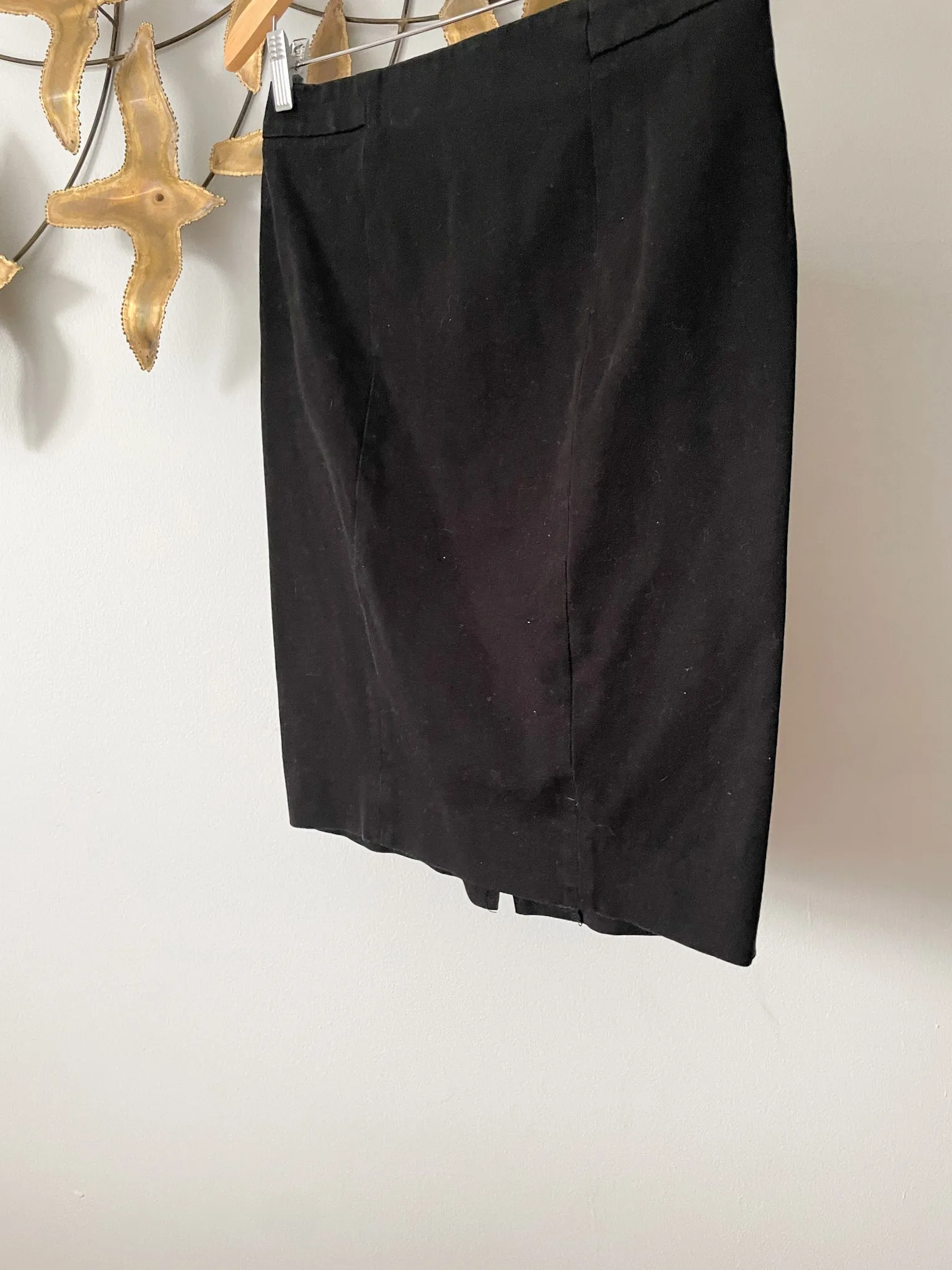 GAP Black Cotton Stretch Pencil Skirt - Small