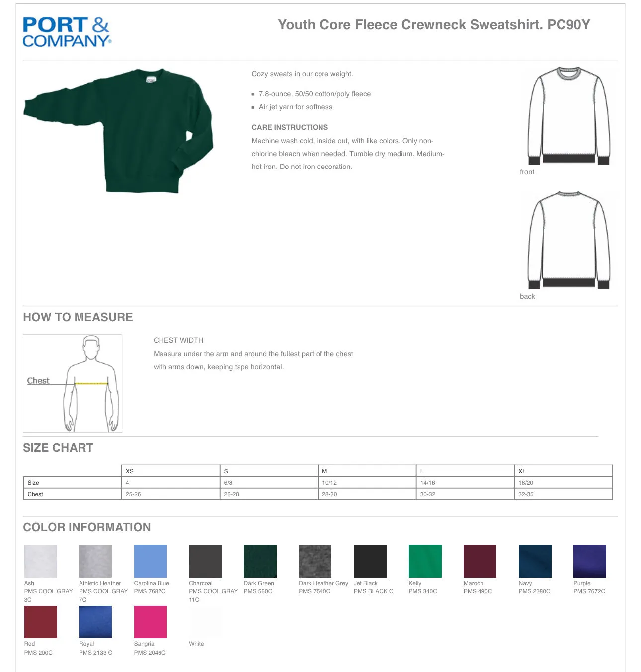 Hand Dyed Youth Crewneck