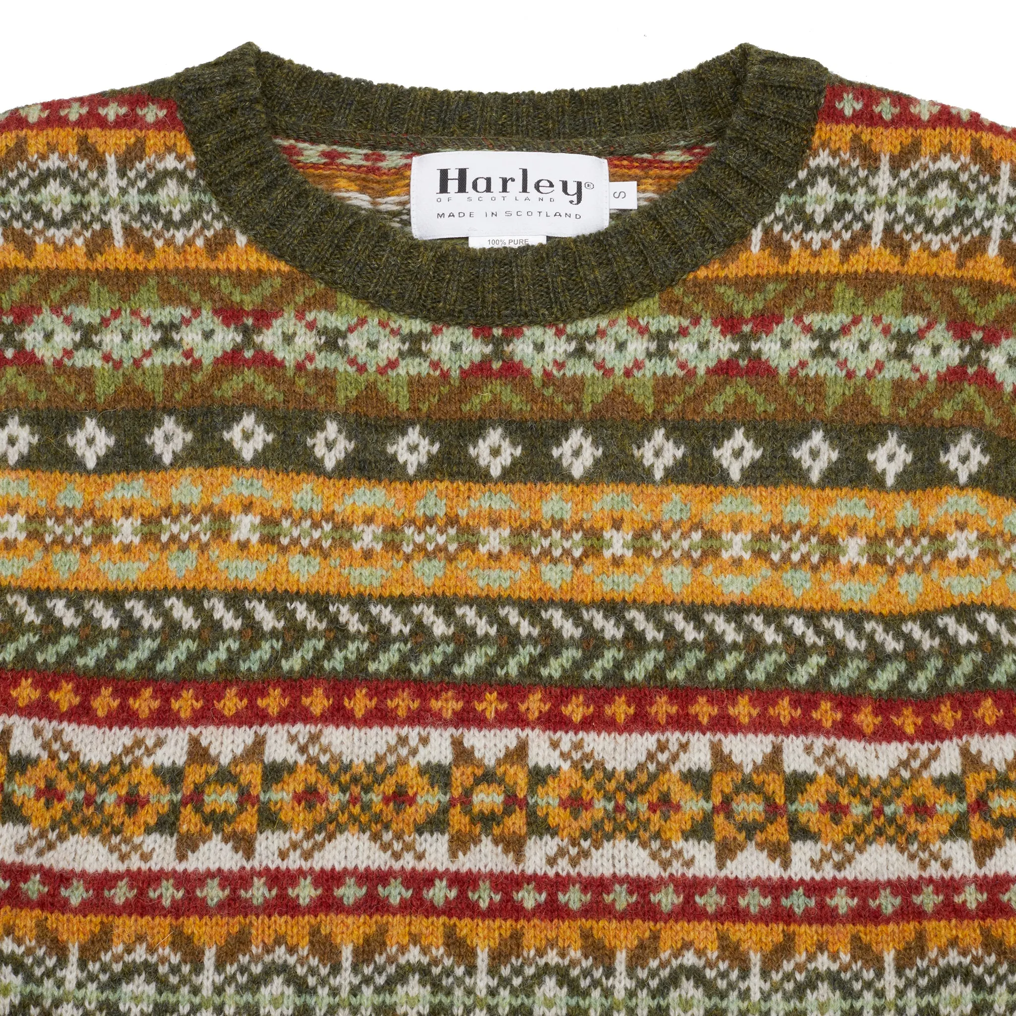 Harley Crewneck Fair Isle Jumper in Pineshadow