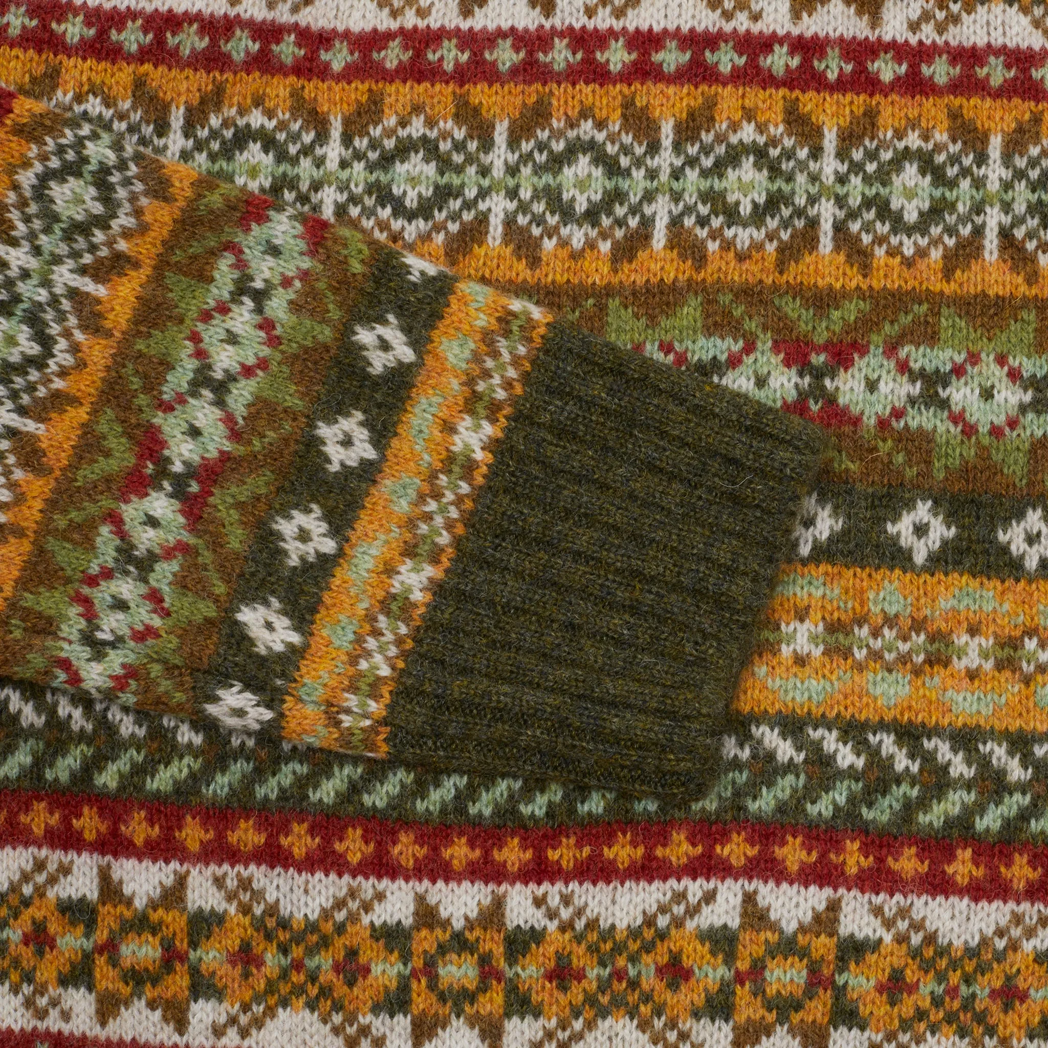 Harley Crewneck Fair Isle Jumper in Pineshadow
