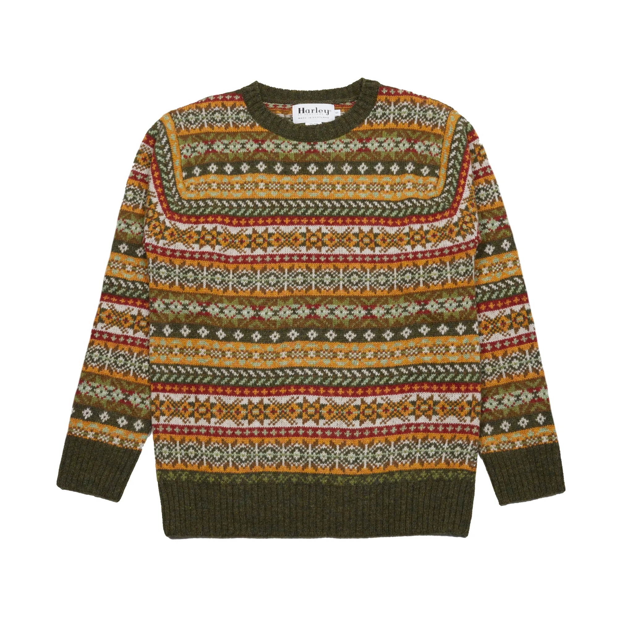 Harley Crewneck Fair Isle Jumper in Pineshadow