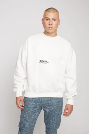 HERMAN OFFICIAL CREWNECK SWEATSHIRT - WHITE