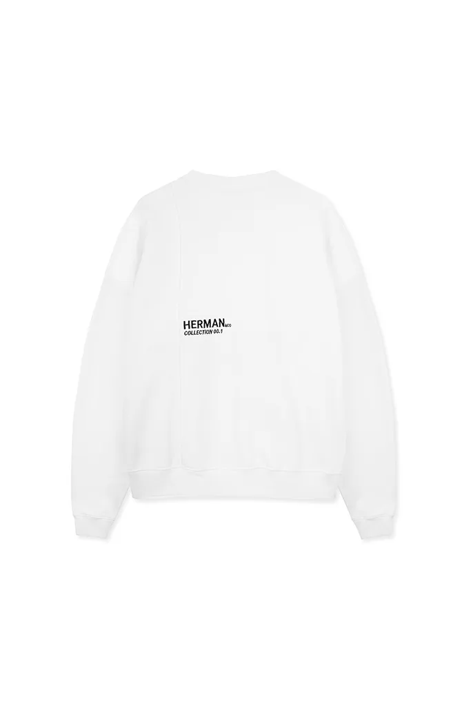 HERMAN OFFICIAL CREWNECK SWEATSHIRT - WHITE