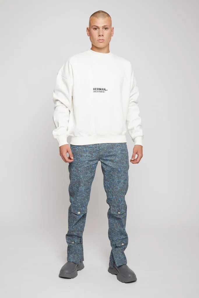 HERMAN OFFICIAL CREWNECK SWEATSHIRT - WHITE