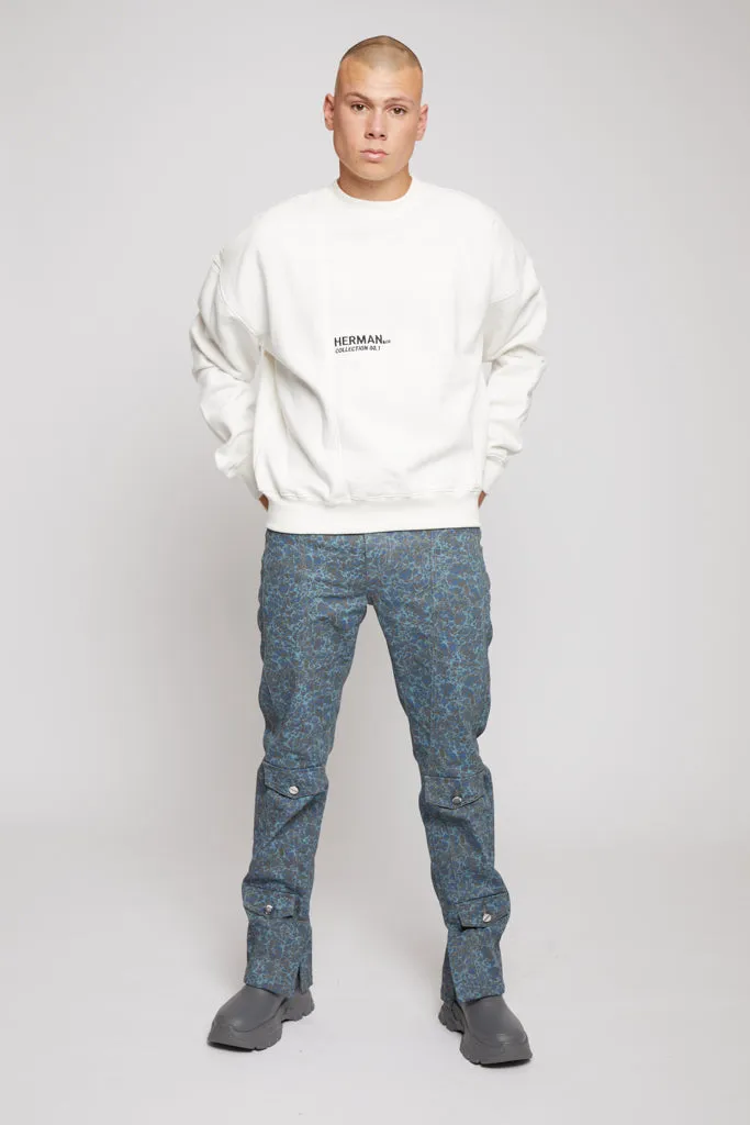 HERMAN OFFICIAL CREWNECK SWEATSHIRT - WHITE