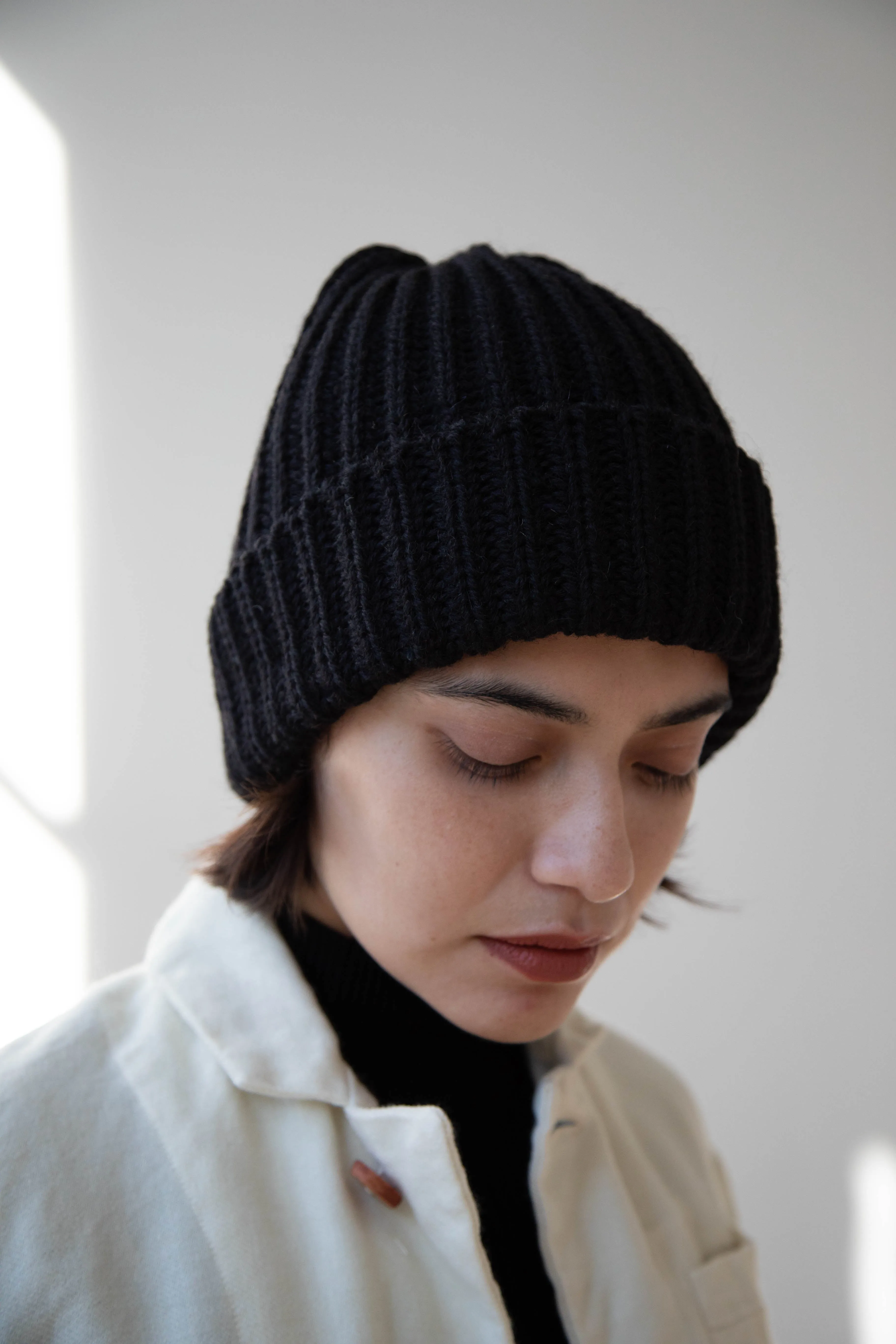 Highland 2000 | Ribbed Wool Cap in Black