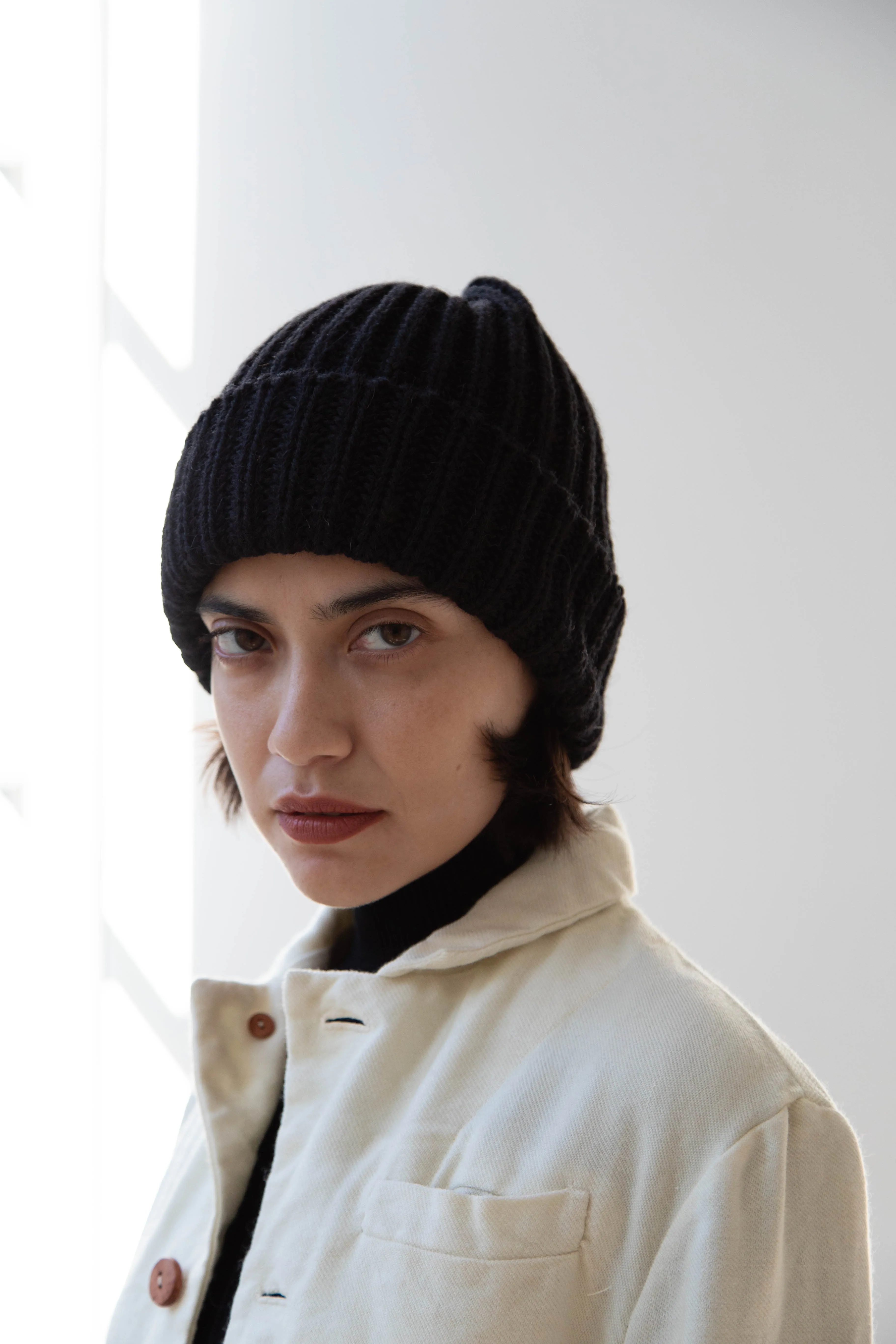 Highland 2000 | Ribbed Wool Cap in Black