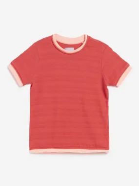 HOP Kids Coral Striped T-Shirt