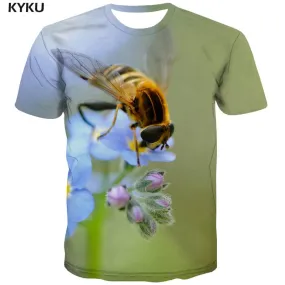 insect shirt Hip hop tshirt 3D plant art costume Casual beautiful men