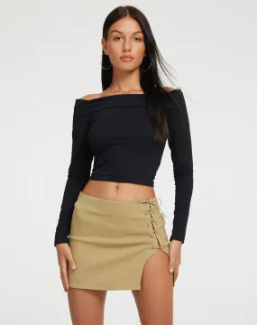 Iram Mini Skirt in Tan