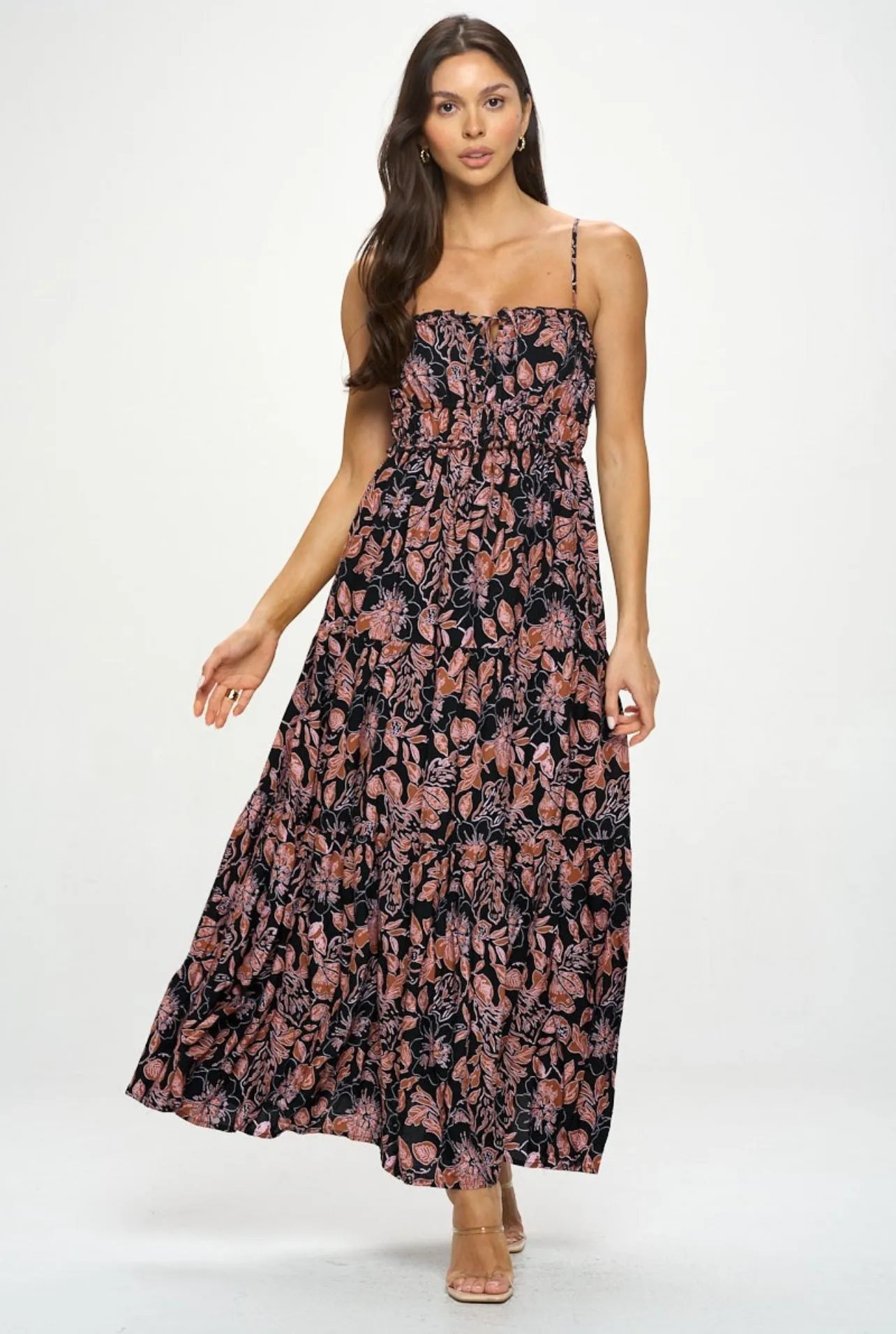 “Iyla” Maxi Front Tie Dress