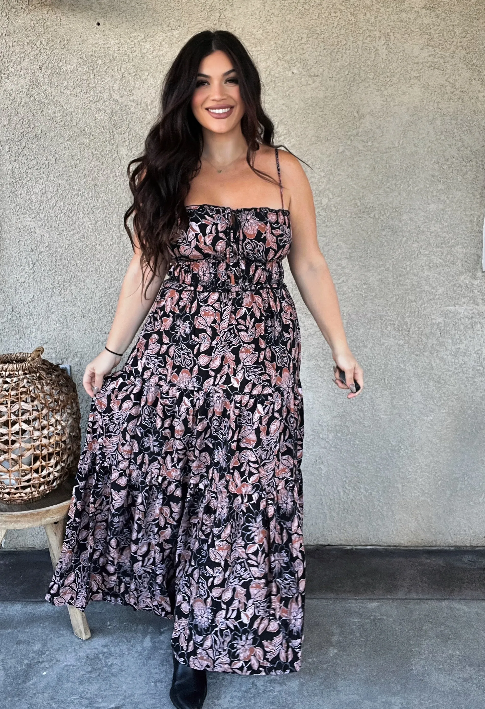 “Iyla” Maxi Front Tie Dress