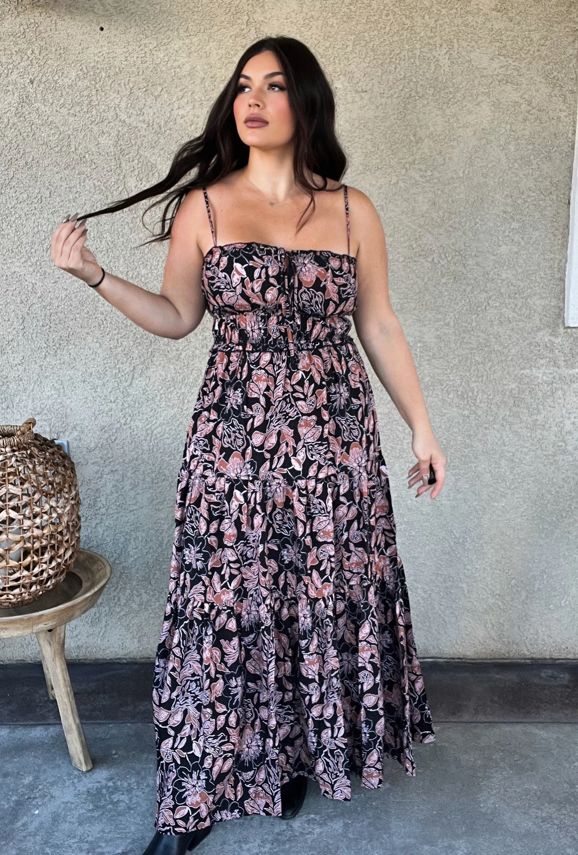 “Iyla” Maxi Front Tie Dress