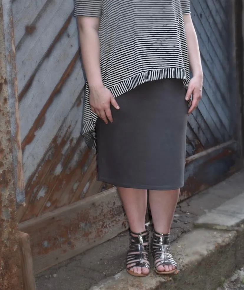 Josie Premium Pencil Skirt- Light Brown