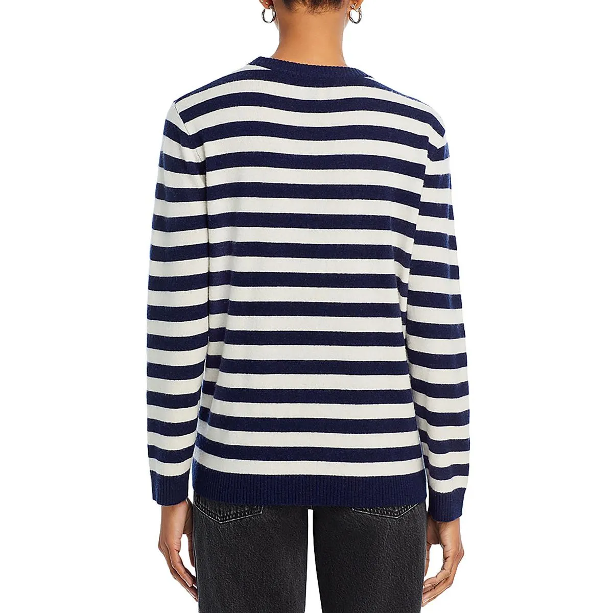 Jumper 1234 Womens Wool Blend Striped Crewneck Sweater