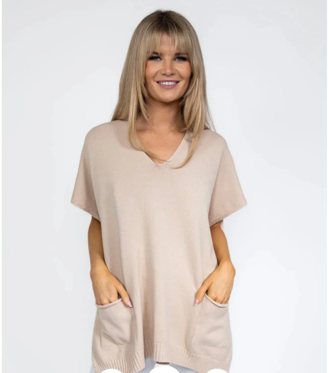 K&P Anna Sleeveless Knit-Taupe