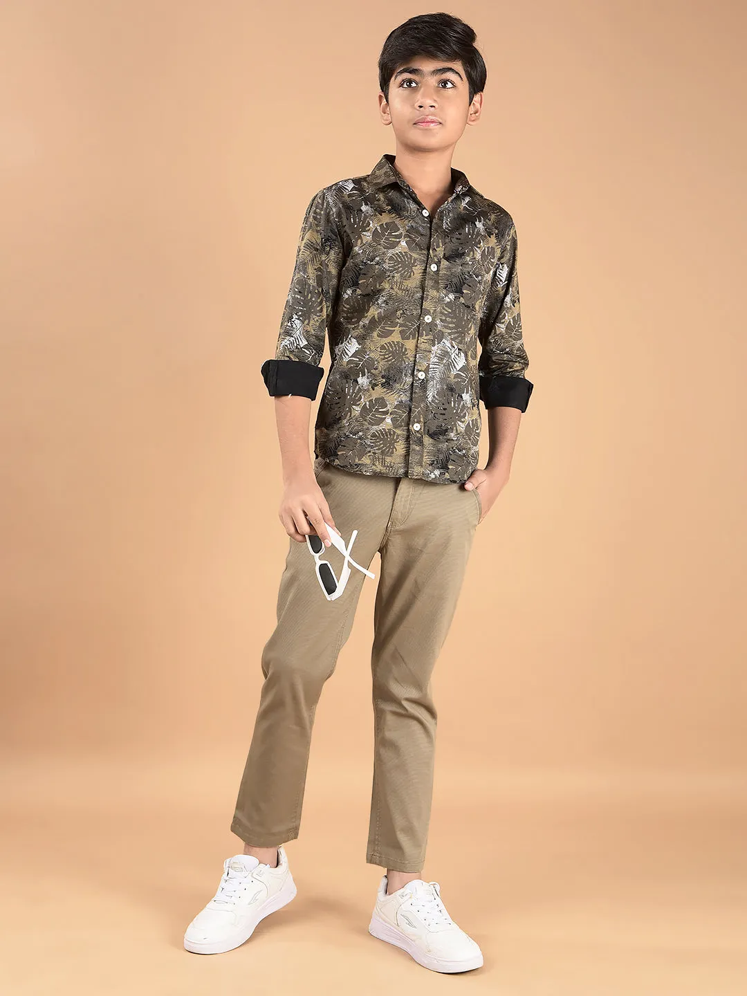 Khaki Cotton Trousers