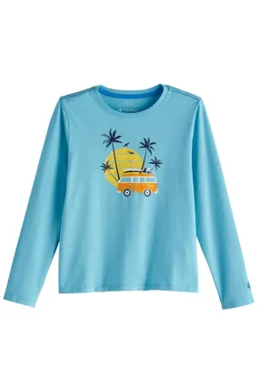 Kid's Coco Plum Everyday Long Sleeve Graphic T-Shirt | Aruba Blue Van Life