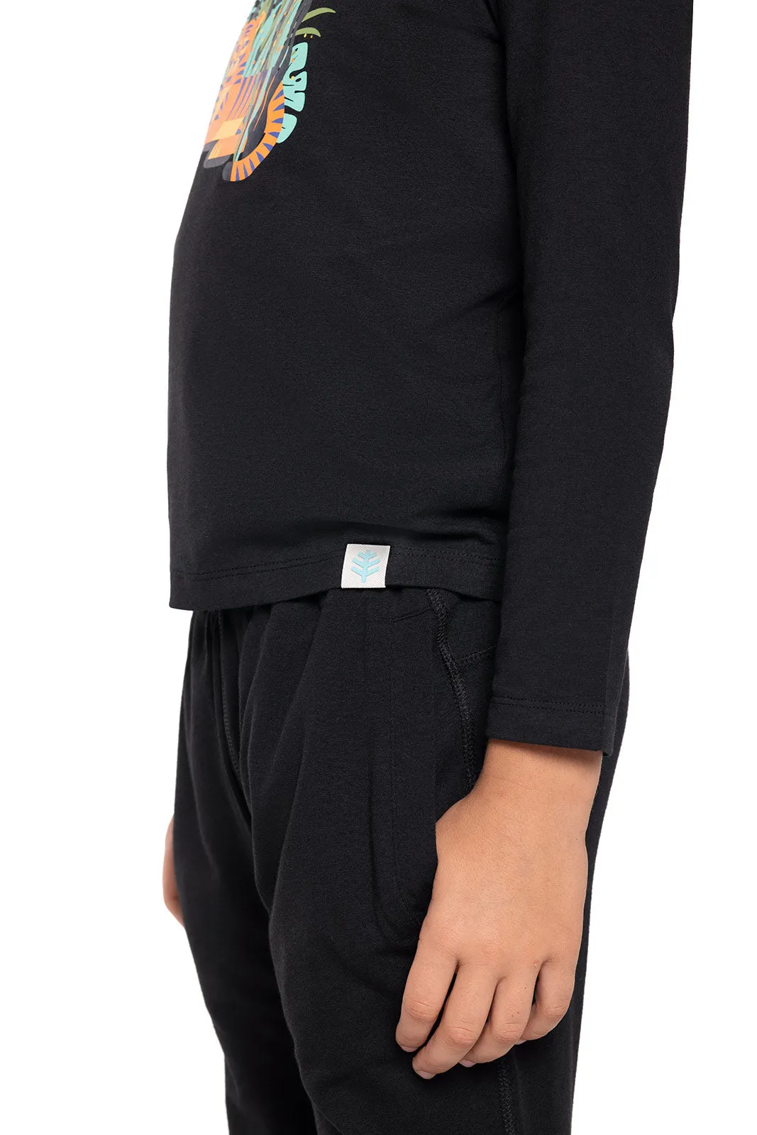 Kid's Coco Plum Everyday Long Sleeve Graphic T-Shirt | Black