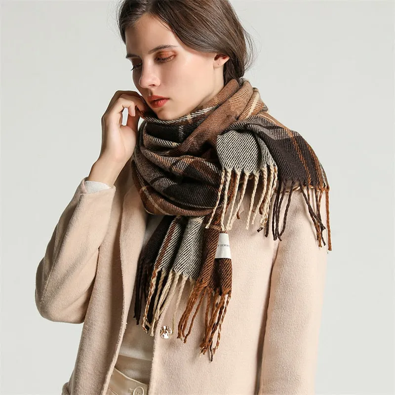Lady Glams Thick Warm Winter Scarf - Stylish All Winter