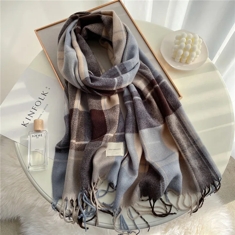 Lady Glams Thick Warm Winter Scarf - Stylish All Winter