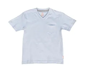 Leo And Zackary Boys Sky Blue V-Neck T shirt