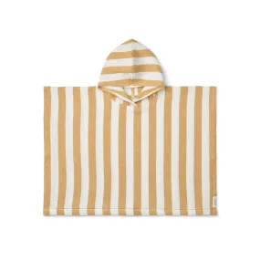 Liewood Paco Stripe Poncho (Yellow Mellow / White)