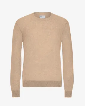 Light Merino Wool Crew - Honey Beige