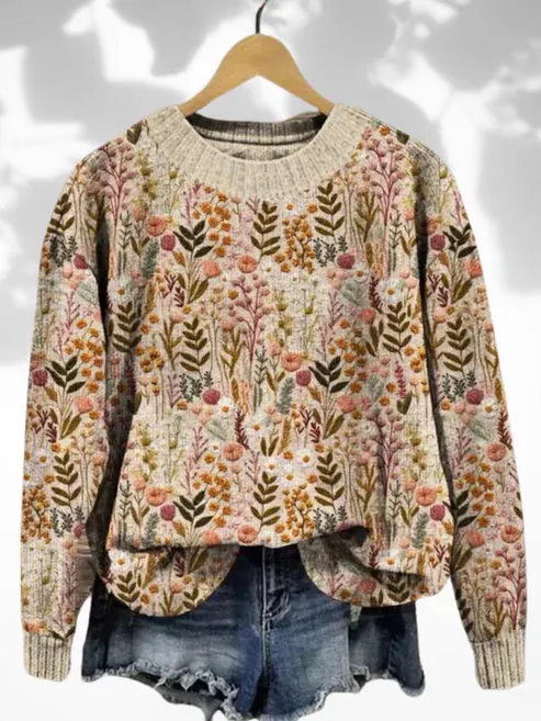 Lyra™ Comfortable floral jumper