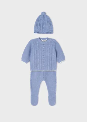 Mayoral Knit leg warmer with hat set