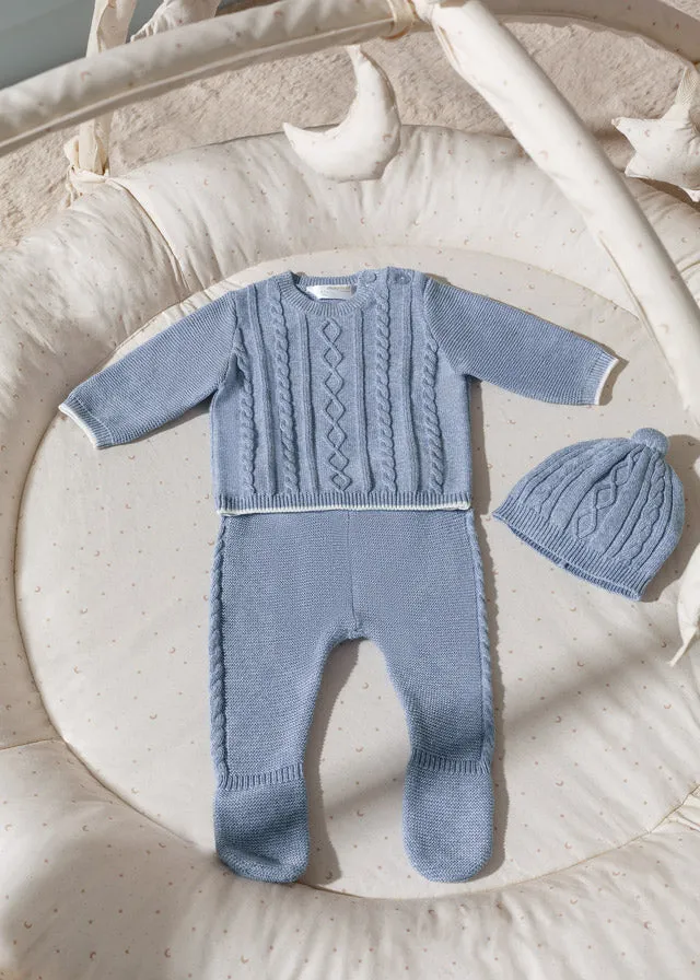 Mayoral Knit leg warmer with hat set