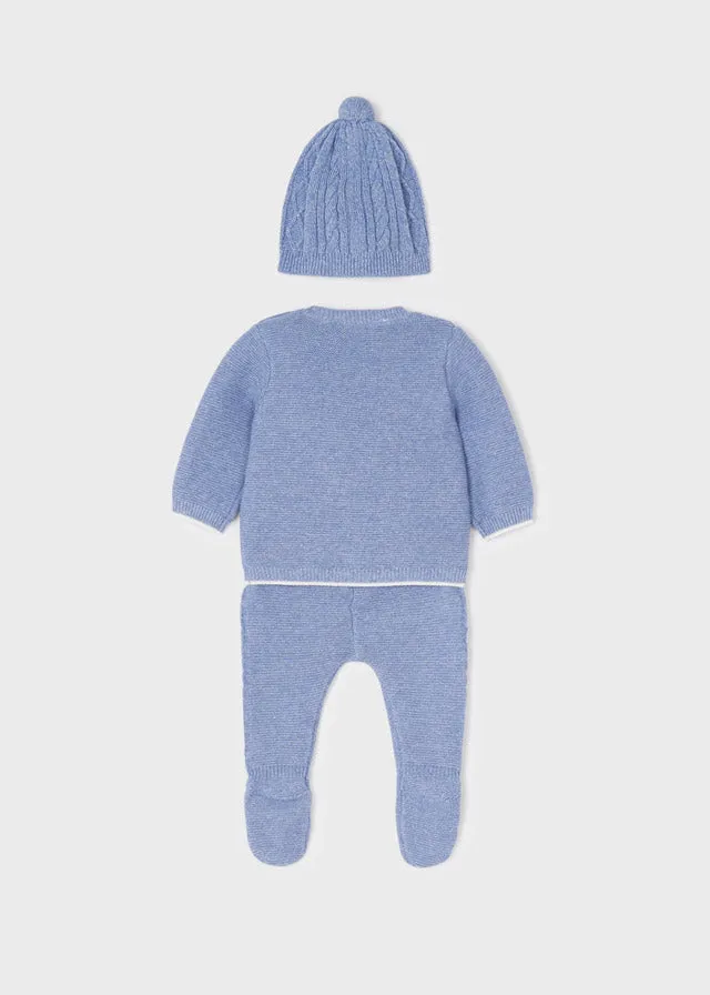Mayoral Knit leg warmer with hat set
