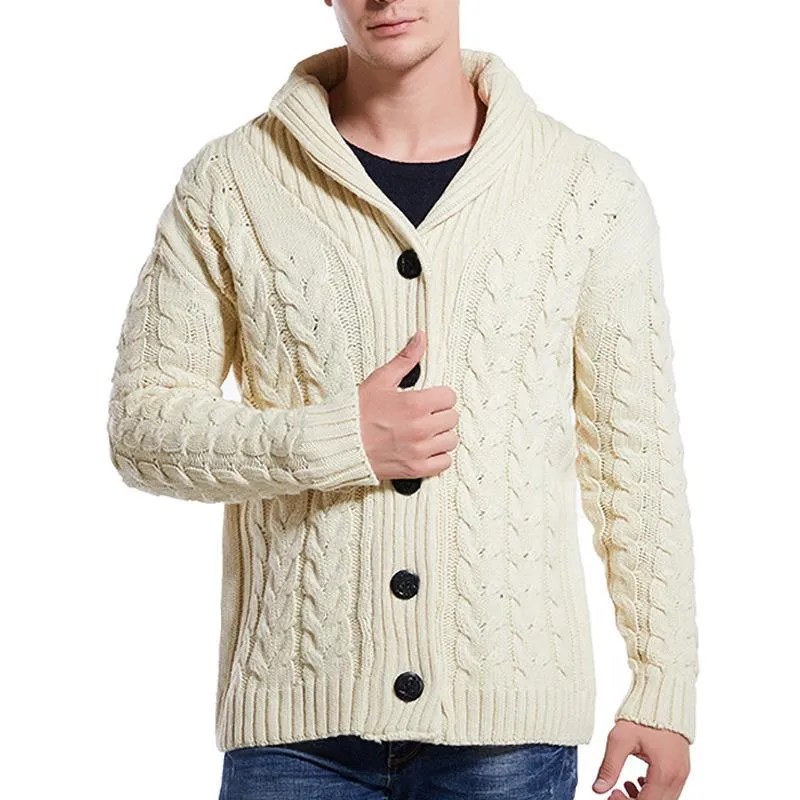 Men's Twist Lapel Knit Sweater 70954614YM