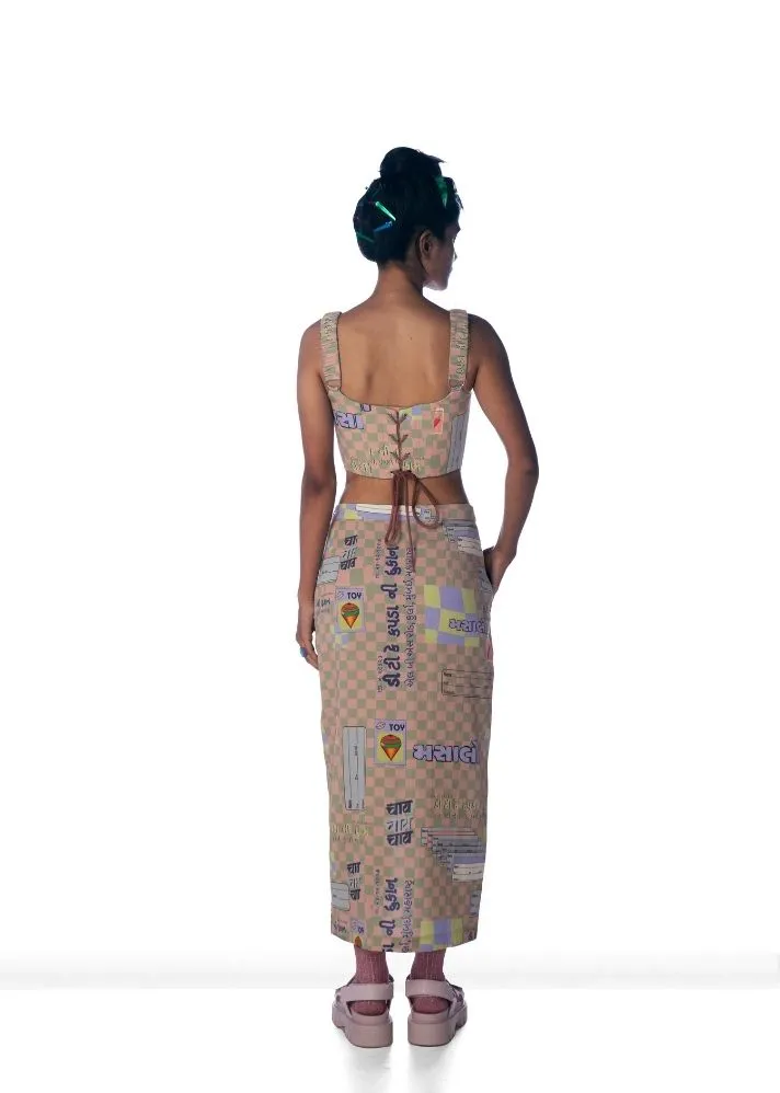 Mirch Masala Wrapped Pencil Skirt
