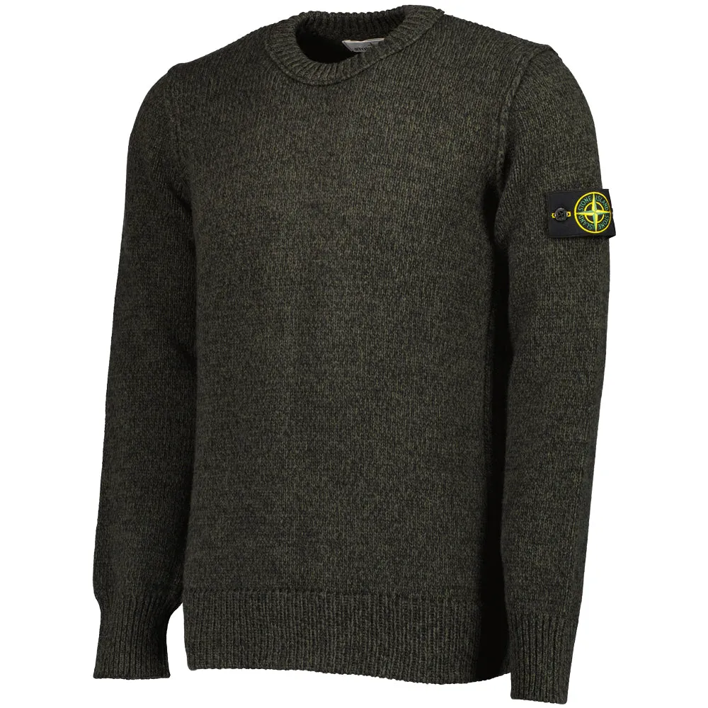 Mouliné Lambswool Crewneck Knit