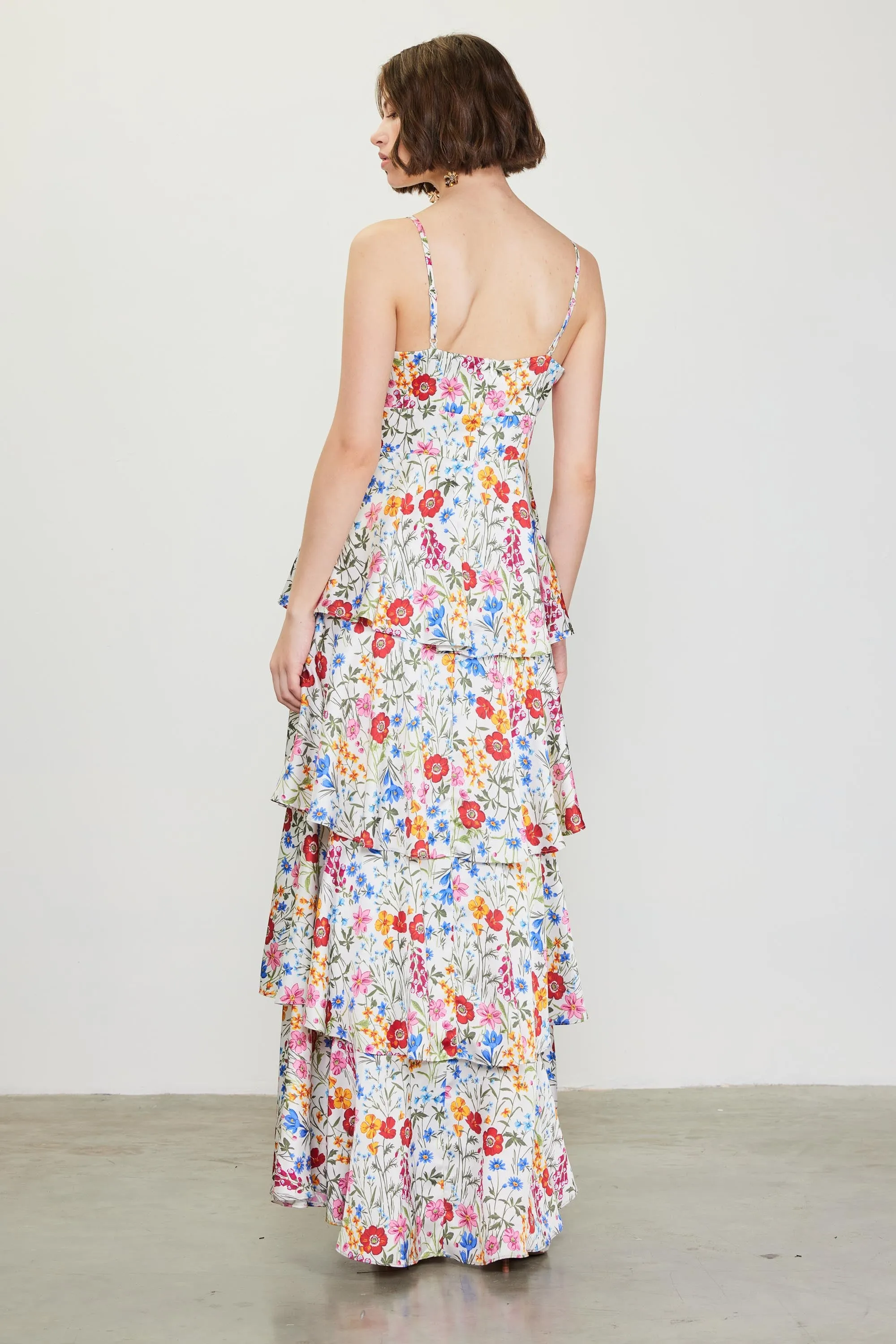 Natalia Floral Tiered Maxi Dress