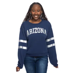 NCAA Arizona Wildcats Women's ZooZatz Glitter Sweatshirt Pullover Crewneck