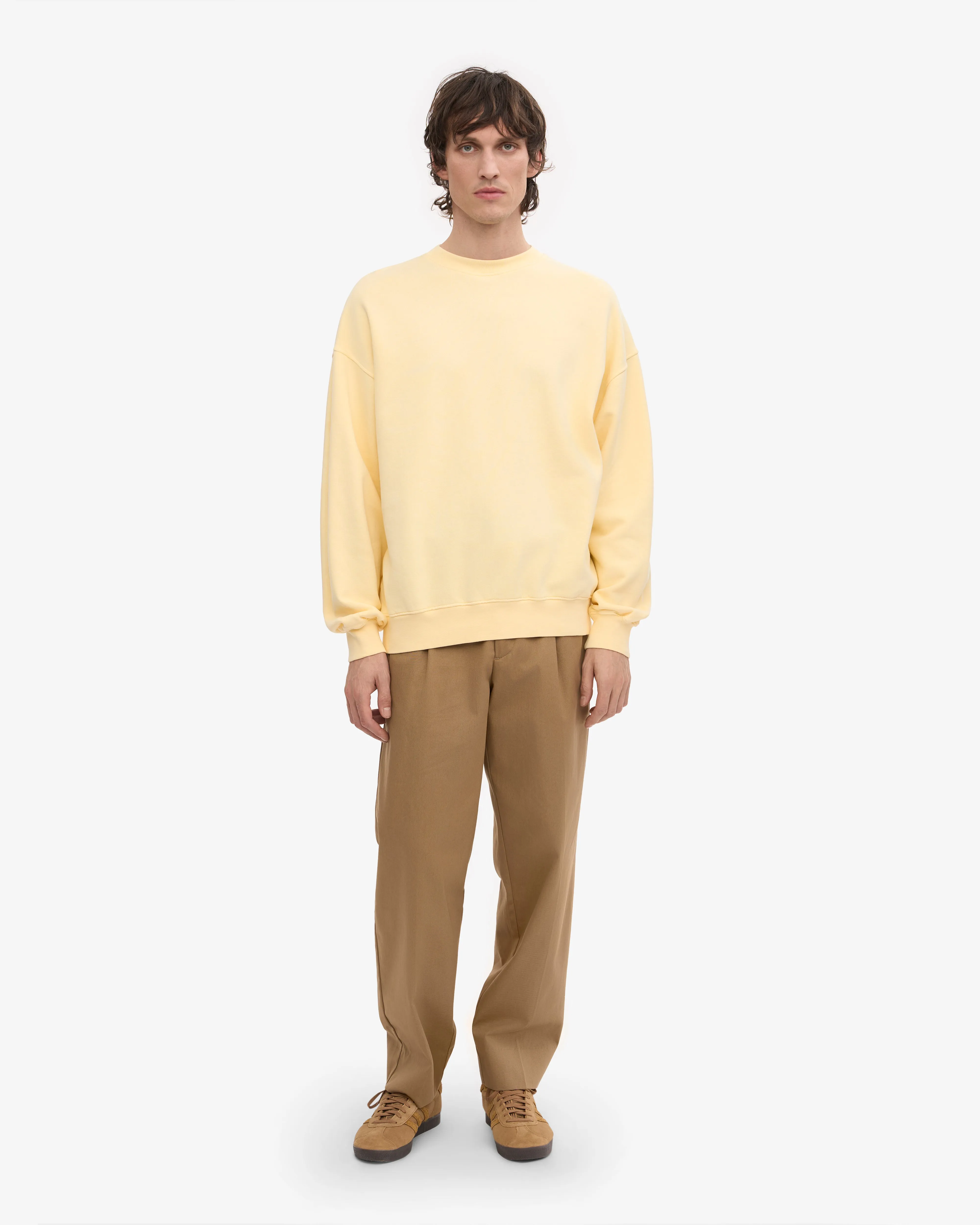 Organic Oversized Crew - Soft Yellow