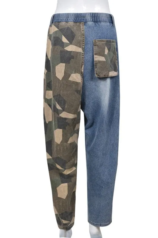 PA425 Camo Denim Long Pants