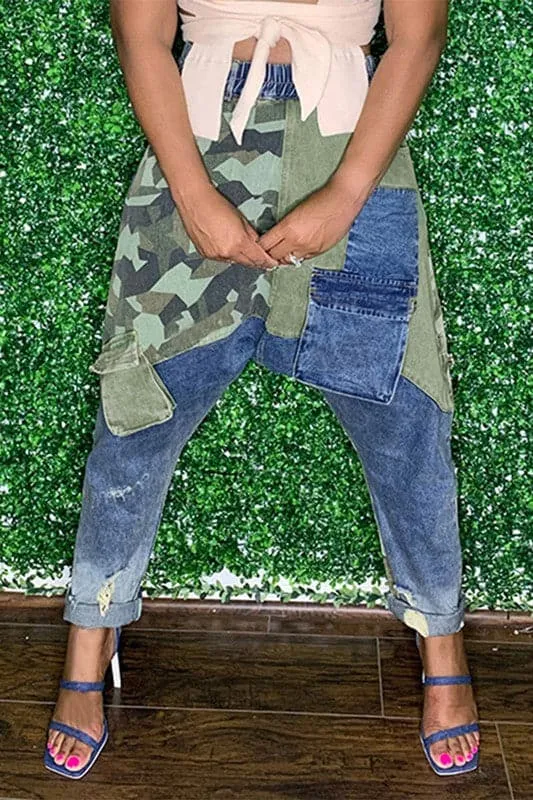 PA425 Camo Denim Long Pants